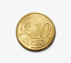 10欧元硬币特写10欧元硬币高清图片