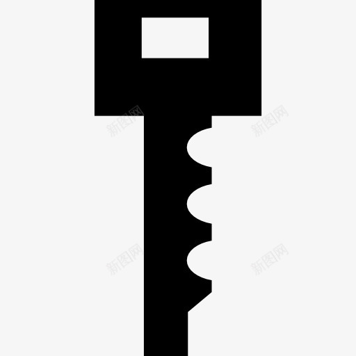 钥匙形状简单的矩形的顶部图标png_新图网 https://ixintu.com 安全 工具 工具和器具 形状 矩形 轮廓 钥匙 黑色