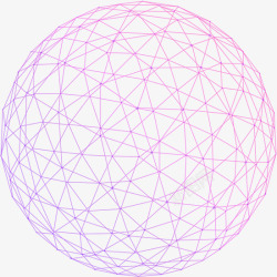 紫色球状网格素材