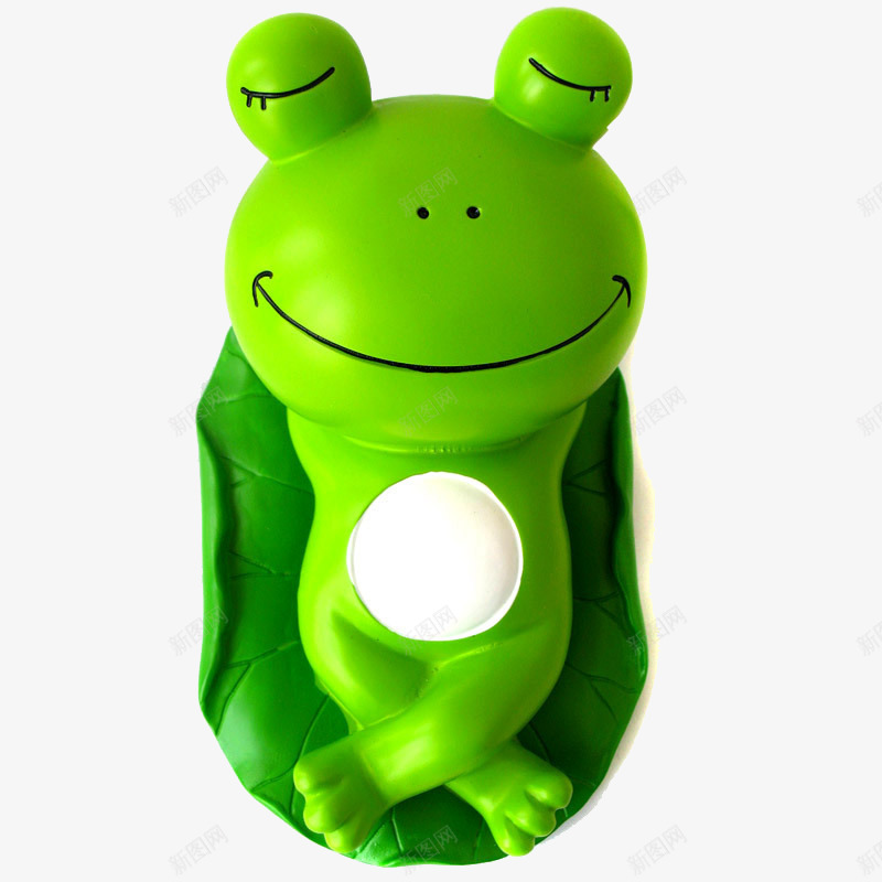 3D立体青蛙png免抠素材_新图网 https://ixintu.com 动物 可爱卡通 玩偶 睡觉 荷叶 青蛙