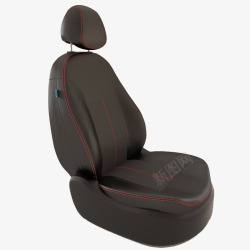 黑棕色皮质汽车座椅舒适黑灰色皮质汽车座椅高清图片