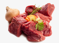 食材牛排肉大蒜生牛肉高清图片