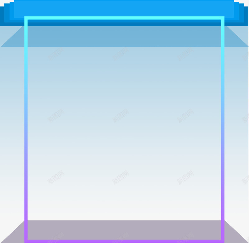 立体边框png免抠素材_新图网 https://ixintu.com 立体边框 紫色边框 蓝色立体边框 蓝色边框