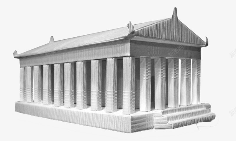 3D建模房屋png免抠素材_新图网 https://ixintu.com 3D纸模 建筑白模016 电子版 纸立构 纸雕图纸