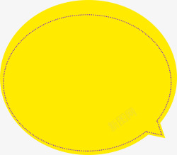 黄色不规则形对话框素材