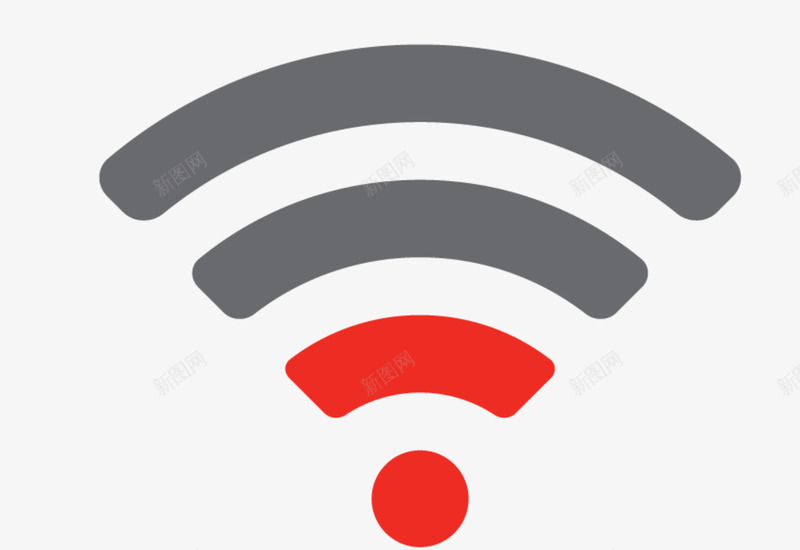 红色渐变wifi信号格图标png_新图网 https://ixintu.com WIFI信号格 wifi wifi信号 信号格 无线网信号 普通 渐变的无线网 红色渐变