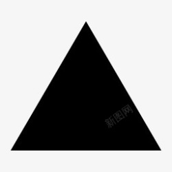 black形状三角形等边三角形Black高清图片