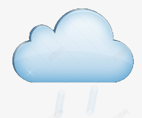 蓝色云朵阴雨天图标图标
