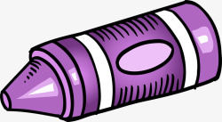 紫色蜡笔卡通蜡笔紫色装饰矢量图高清图片