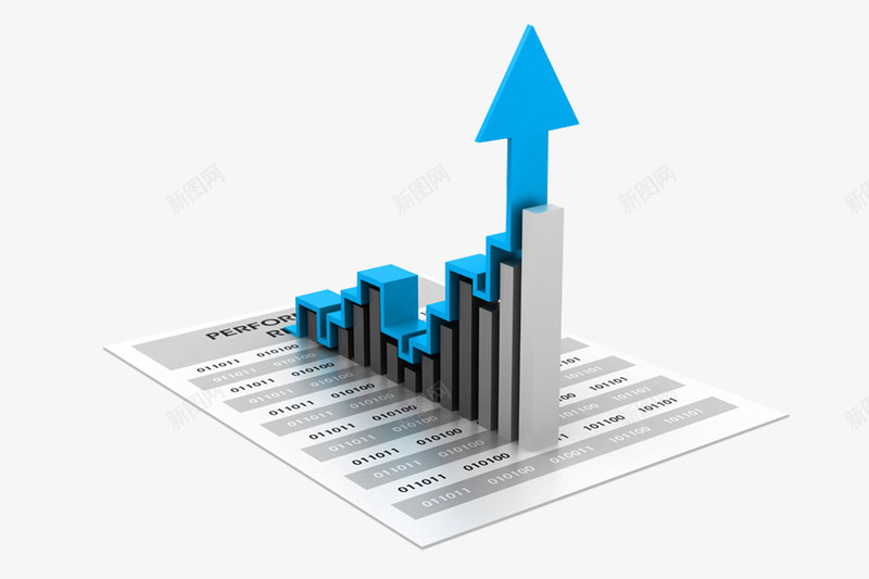 立体向上箭头表格png免抠素材_新图网 https://ixintu.com 3D 向上 立体 蓝色箭头 表格