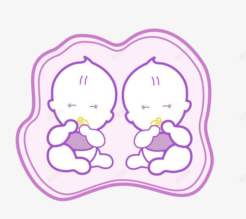 紫色卡通婴儿元素png免抠素材_新图网 https://ixintu.com 元素 卡通 婴儿 形象 紫色 设计