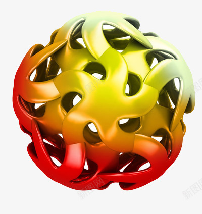 不规则镂空球型png免抠素材_新图网 https://ixintu.com 圆形 立体 色彩