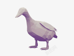 3D打印紫色鹅素材