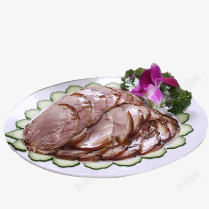 一盘美味的牛肉片png免抠素材_新图网 https://ixintu.com 中式餐点 凉菜 新鲜 牛肉 牛肉片 食物