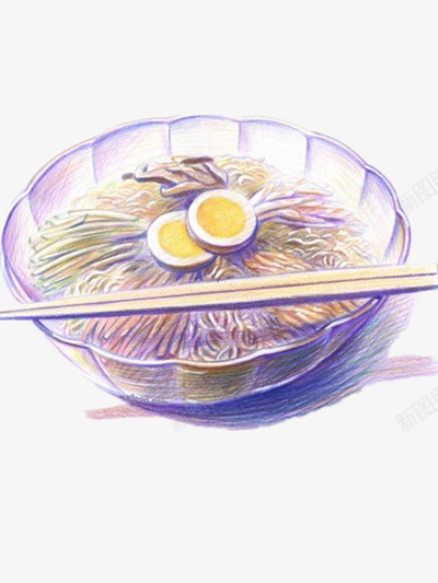 手绘美食png免抠素材_新图网 https://ixintu.com 牛肉面 美食 美食插画 美食速写