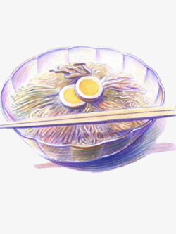 牛肉面插画手绘美食高清图片