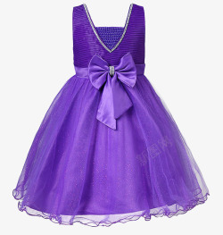 皇冠礼服女紫色女宝小礼服高清图片
