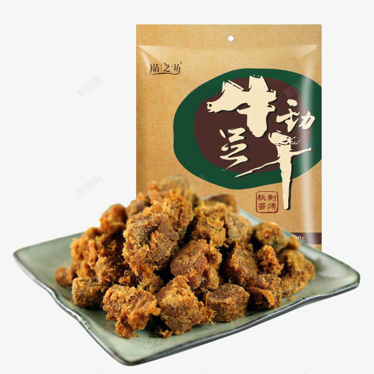 酱烤牛肉干png免抠素材_新图网 https://ixintu.com 烤牛肉串 牛肉 猪肉粒 肉干 风味精