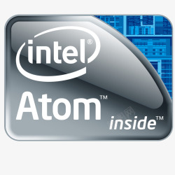 Atom英特尔处理器矢量图图标高清图片