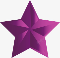 紫色卡通星星素材