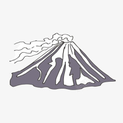 灰色纹理火山元素矢量图素材