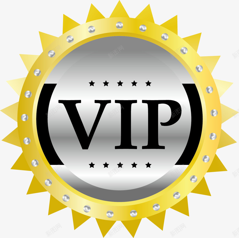 胸章VIP徽章金色徽章png免抠素材_新图网 https://ixintu.com VIP 徽章 胸章 金色徽章