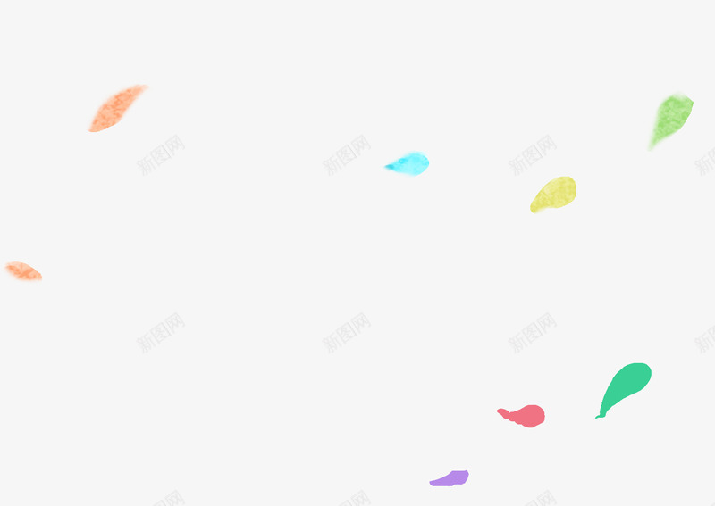 彩色的漂浮色块png免抠素材_新图网 https://ixintu.com 不规则 彩色 漂浮 色块