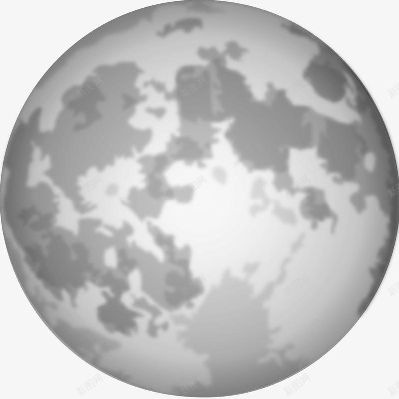 俯瞰的月球表面png免抠素材_新图网 https://ixintu.com 俯瞰画面 星球素材 月球素材 灰色风格 表面轮廓