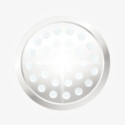 白色圆形卡通LED球泡素材