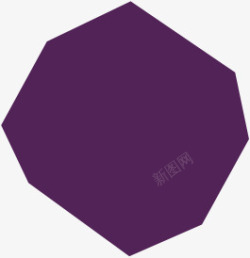 紫色不规则七边形素材