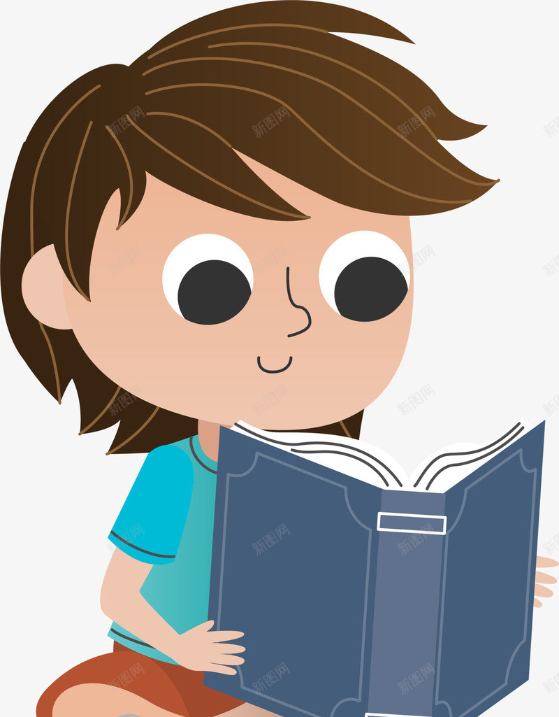 开学季看书的小男孩png免抠素材_新图网 https://ixintu.com 可爱小男孩 学习 学生 开学季 看书的小男孩 认真看书