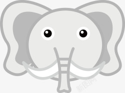 卡通大象头免抠萌萌的卡通大象头高清图片