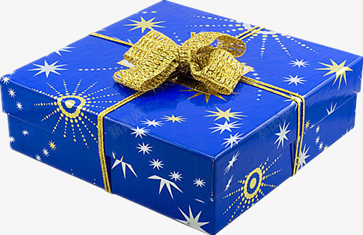 蓝色礼物包装盒png免抠素材_新图网 https://ixintu.com 产品实物 圣诞礼物盒 大气 好看