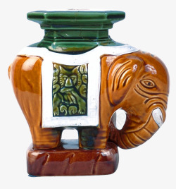 陶瓷大象花瓶素材