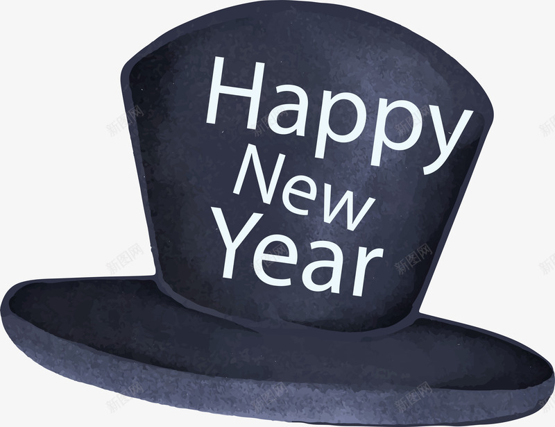 灰色新年庆祝帽子png免抠素材_新图网 https://ixintu.com 帽子 手绘 新年庆祝 水彩 灰色 矢量图案 绅士