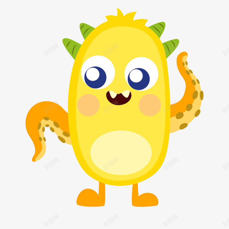 黄色海洋鱼卡通形象png免抠素材_新图网 https://ixintu.com 卡通形象 海洋鱼 黄色