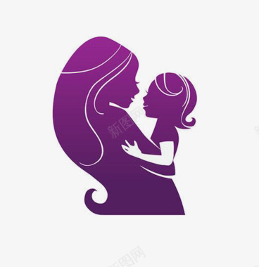 紫色母婴图标图标