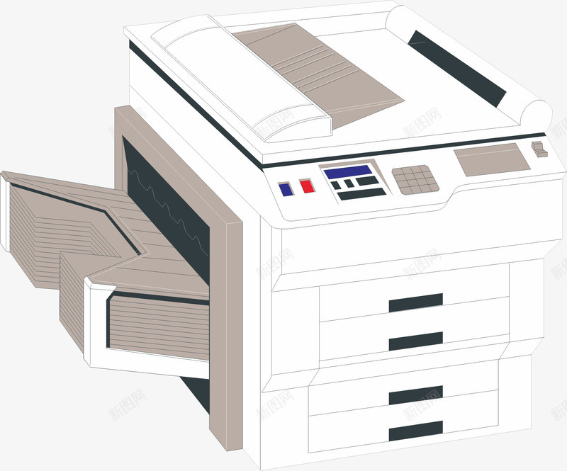 卡通打印机矢量图eps免抠素材_新图网 https://ixintu.com 3D打印机 卡通 微信打印机 打印机 打印机耗材 白色 针式打印机 矢量图