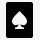 游戏卡黑桃简单的黑色iphon图标图标