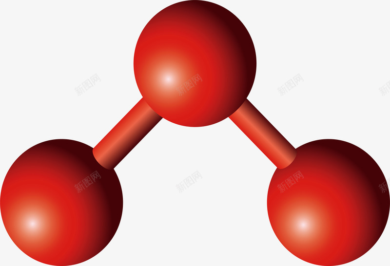 红色3D分子结构png免抠素材_新图网 https://ixintu.com 分子 分子结构 化学分子 生物分子 矢量png 红色分子