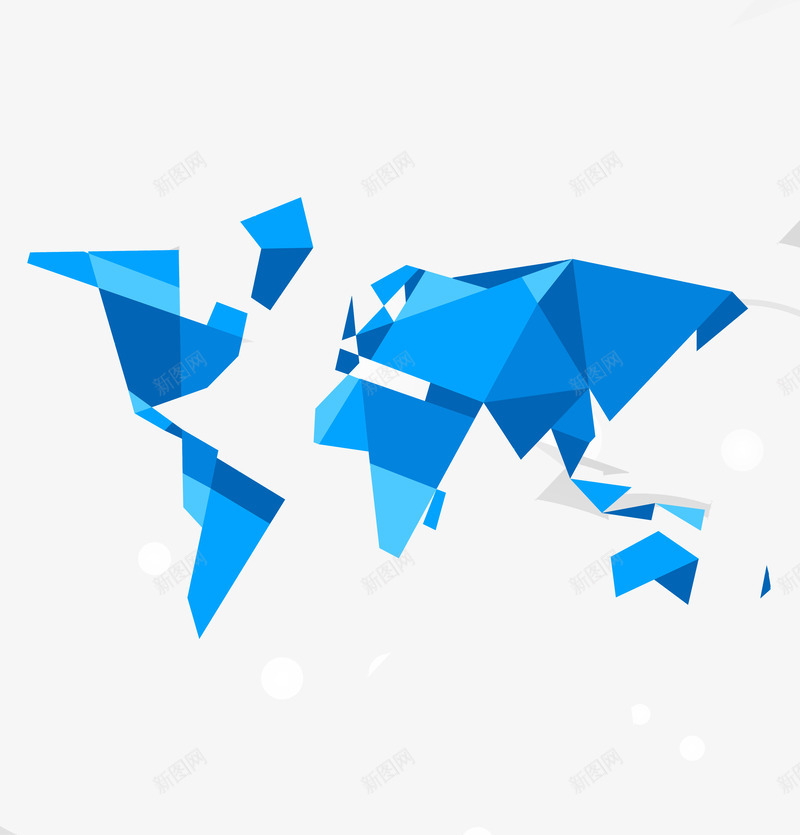 立体3D世界地图png免抠素材_新图网 https://ixintu.com 世界地图 商务 科技 立体 蓝色