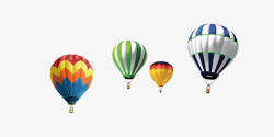 多种颜色热气球素材