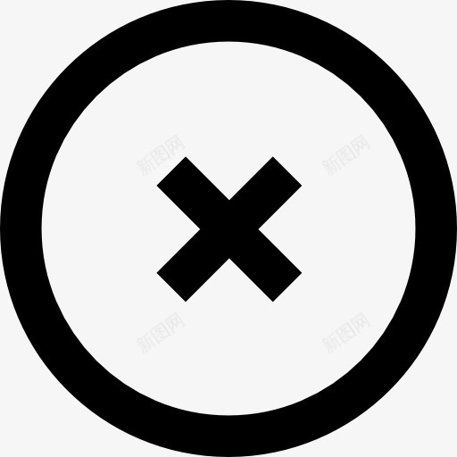 删除圆形按钮图标png_新图网 https://ixintu.com 交叉 关闭 删除 圆形 圈 按钮 界面 符号 精细的UI