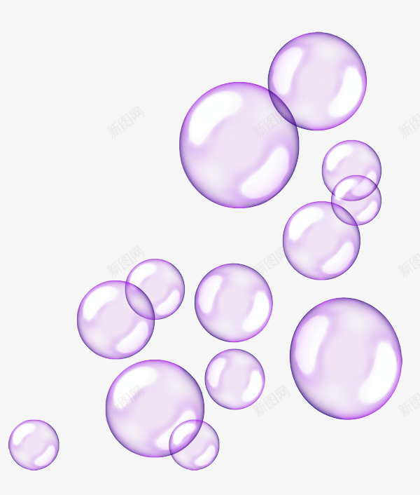 紫色气泡png免抠素材_新图网 https://ixintu.com 可爱 梦幻 气泡 泡泡 装饰