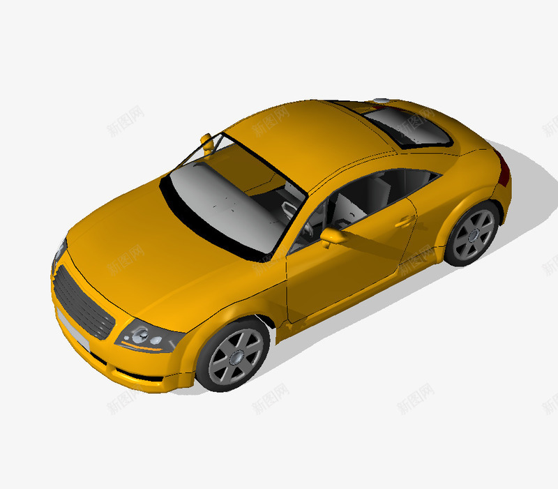 3D小黄车png免抠素材_新图网 https://ixintu.com 实物 市场 模型 车子 黄色