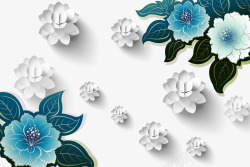 玉兰花花纹素材淘宝背景高清图片