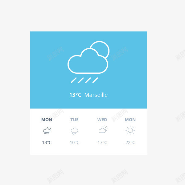天气界面psd免抠素材_新图网 https://ixintu.com app ui 天气 天气页面 界面