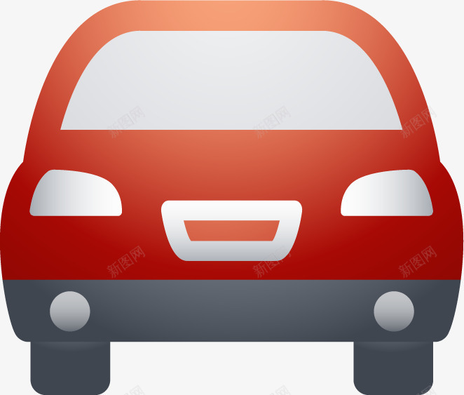 红色轿车图标png_新图网 https://ixintu.com UI 卡通 图标 手绘 汽车 车