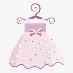紫色吊带结婴儿裙子高清图片