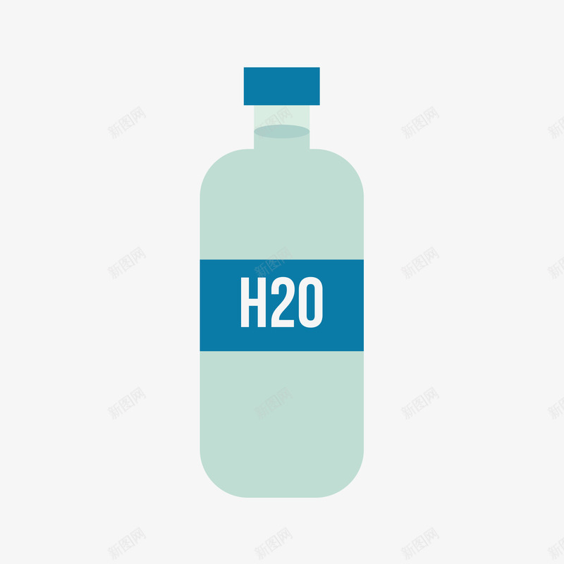 灰蓝色的瓶装水矢量图ai免抠素材_新图网 https://ixintu.com 日常 水 灰色 瓶装 瓶装水 白色 蓝色 饮用水 矢量图